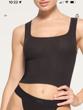 Skims cotton rib tank top